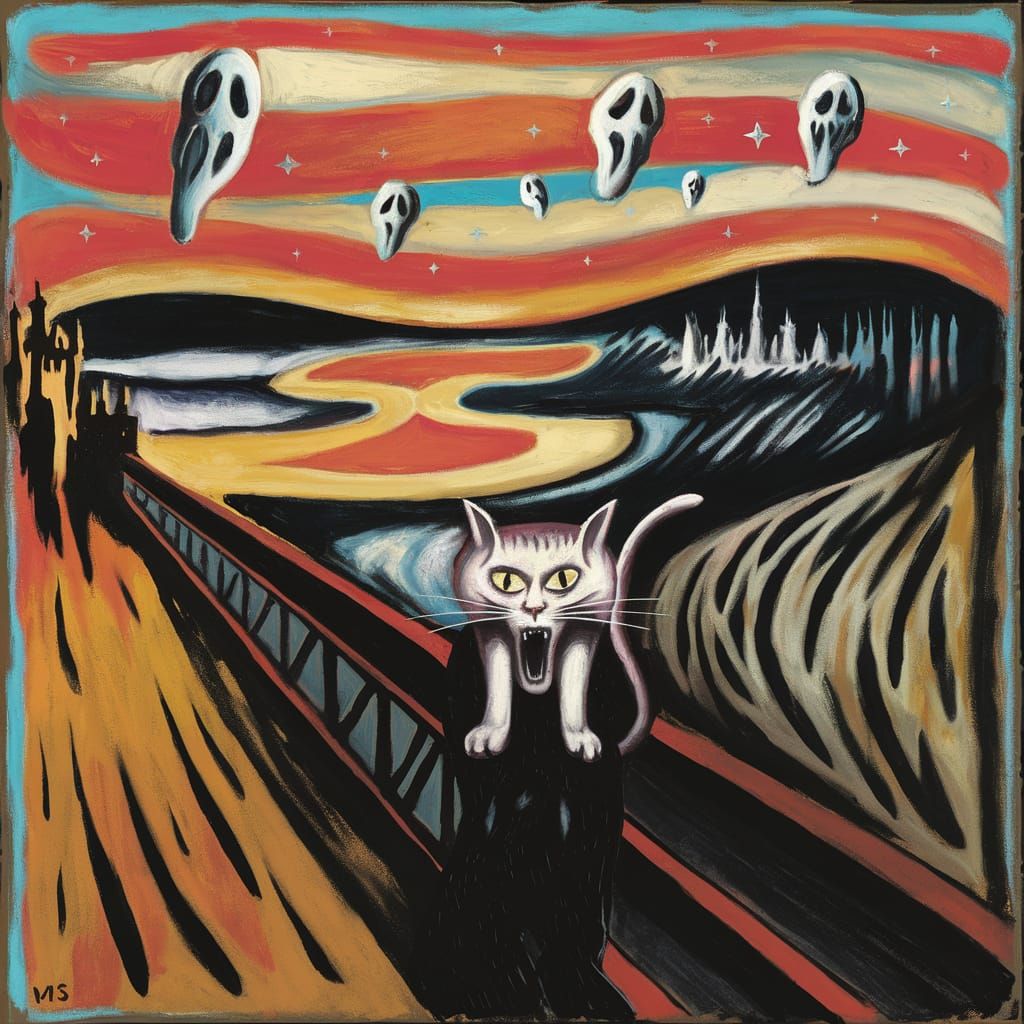 Cat's Scream: Expressionist Surrealism in a Sinister Style