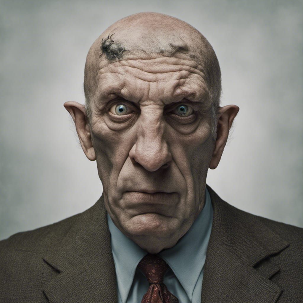 Grotesque Fish-Eyed Abomination Portrait