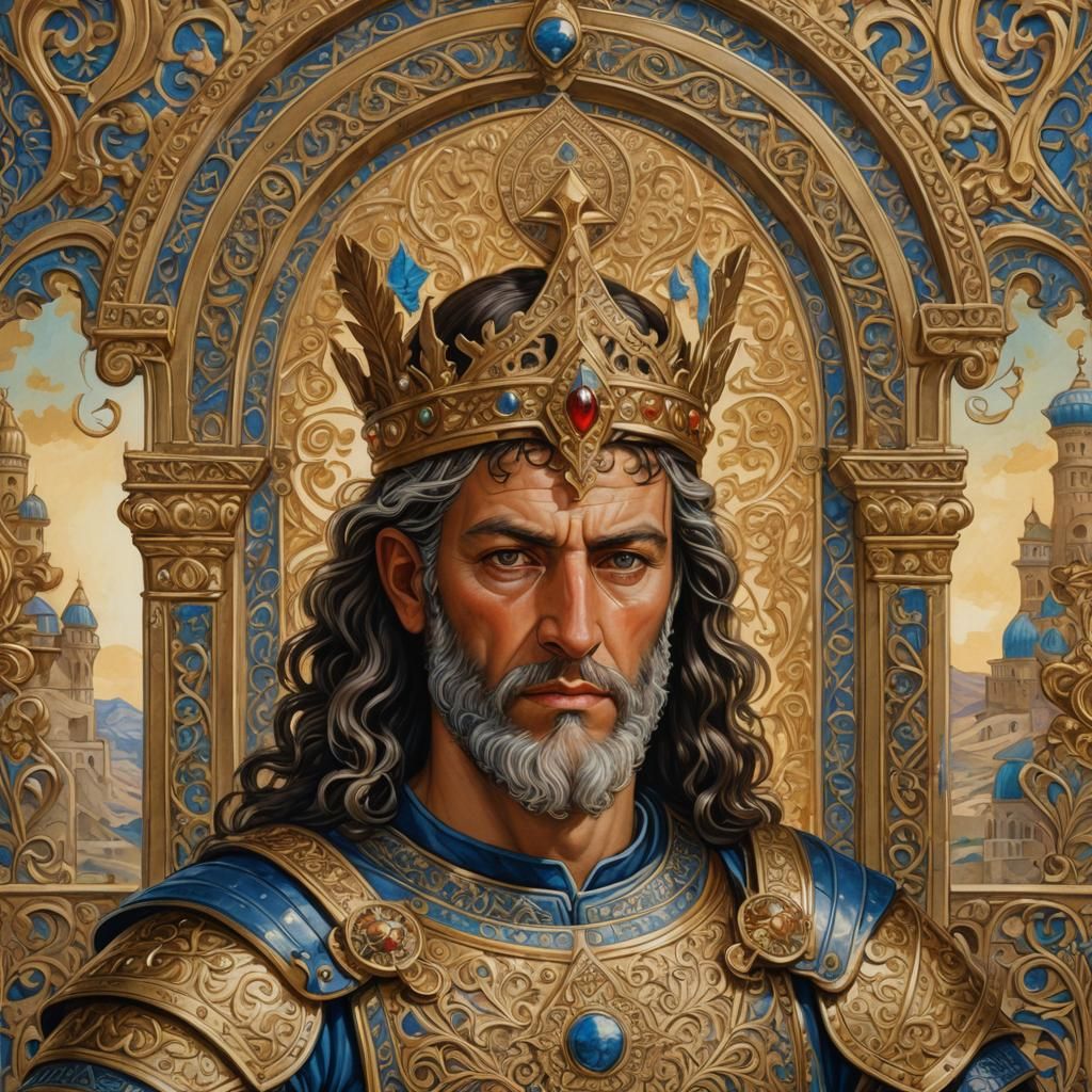 Gadreel: Hebrew Illuminated Manuscript Portrait