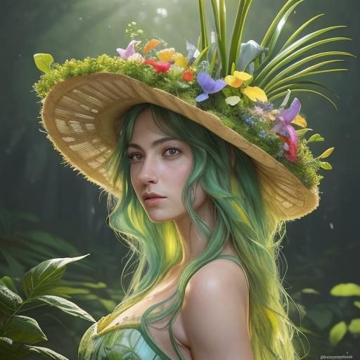 Exotic Alien Garden in Violet Light