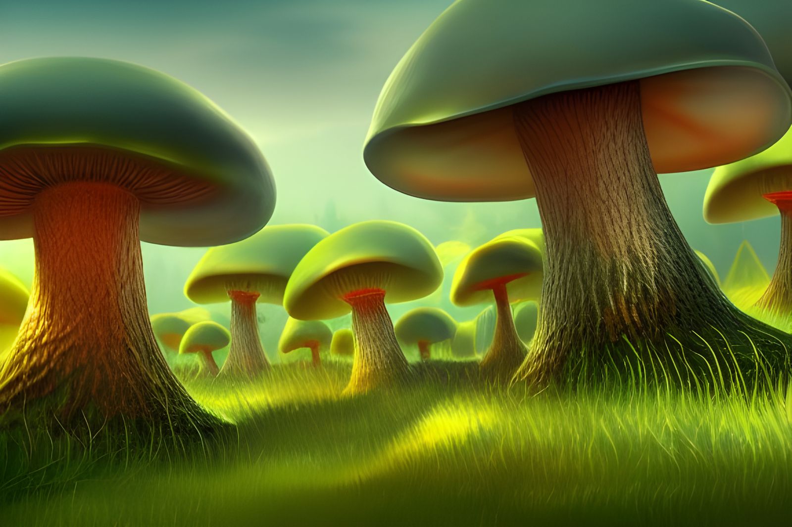 Mushroom Forest Concept Art in 8K Resolution