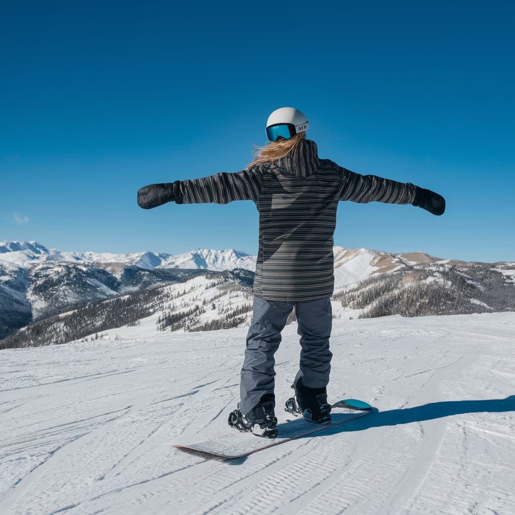 Vibrant Snowboard Stripes in a Futuristic Aesthetic