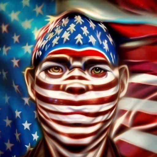 Detailed American Flag Concept Art