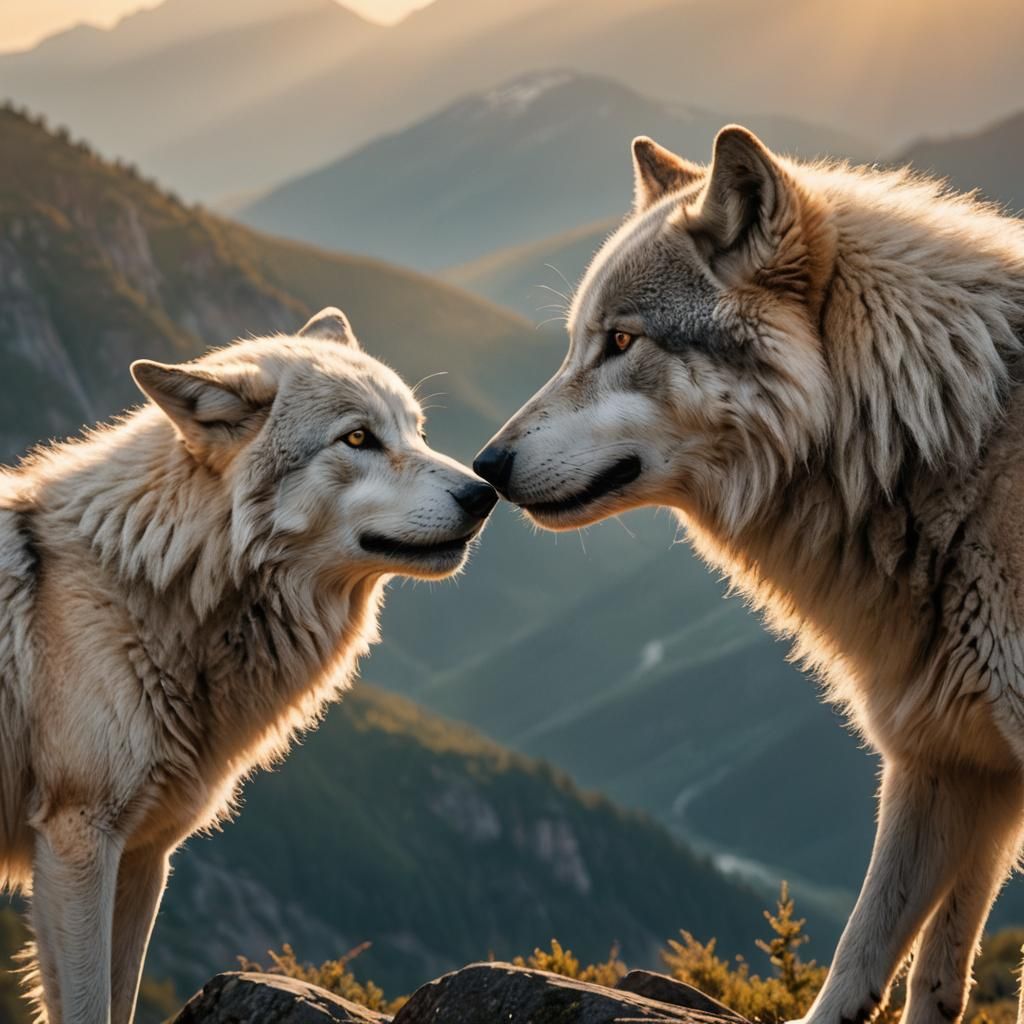 Wolves Face Off in Cinematic Wildlife Photography