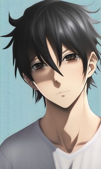 Handsome Anime Boy in Hyperrealistic 3D Style