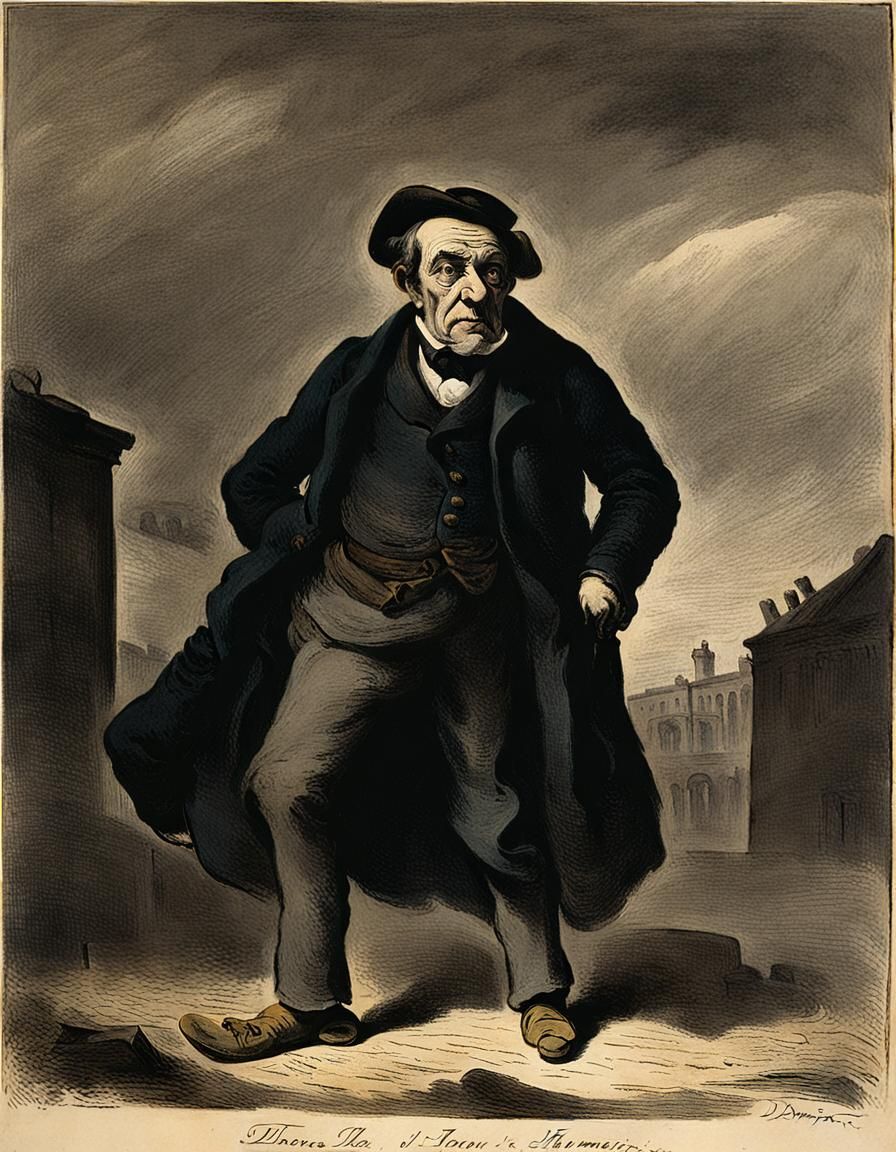 Expressive Caricature in 19th Century Style