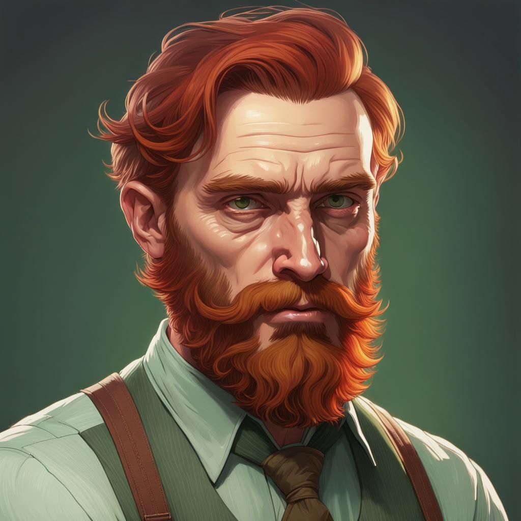 Kind Reverend Portrait in Hyperdetailed Digital Art