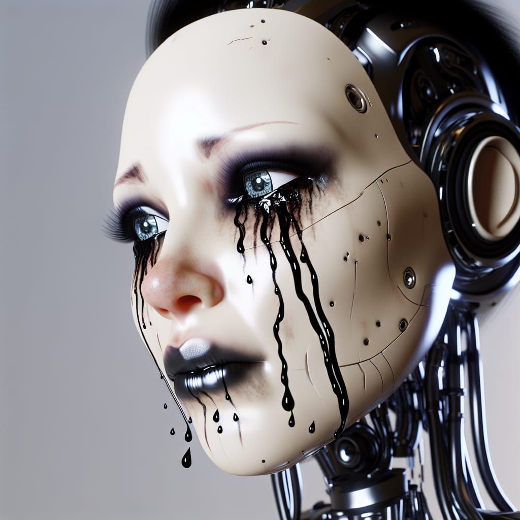 Cyborg Woman's Synthetic Tears: A Study in Emotion