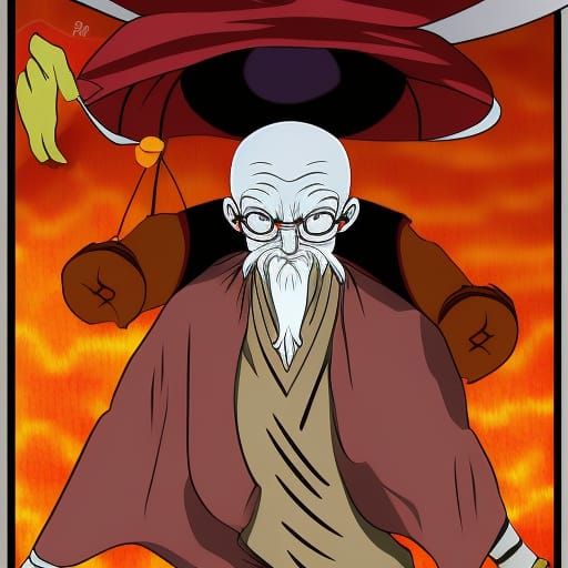 Happy Anime Wizard Digital Art