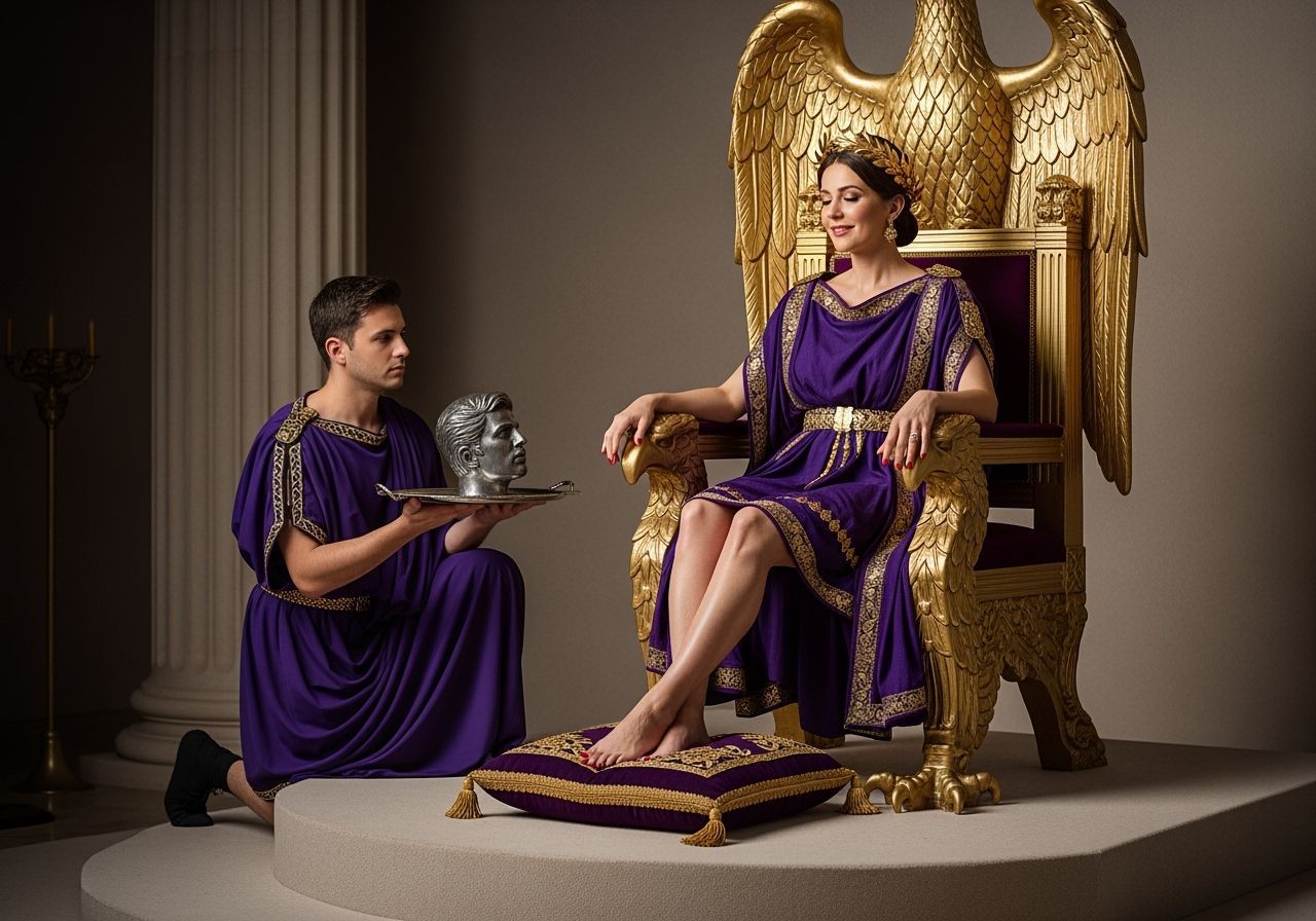 Roman Empress on Eagle Throne, Professional Photography