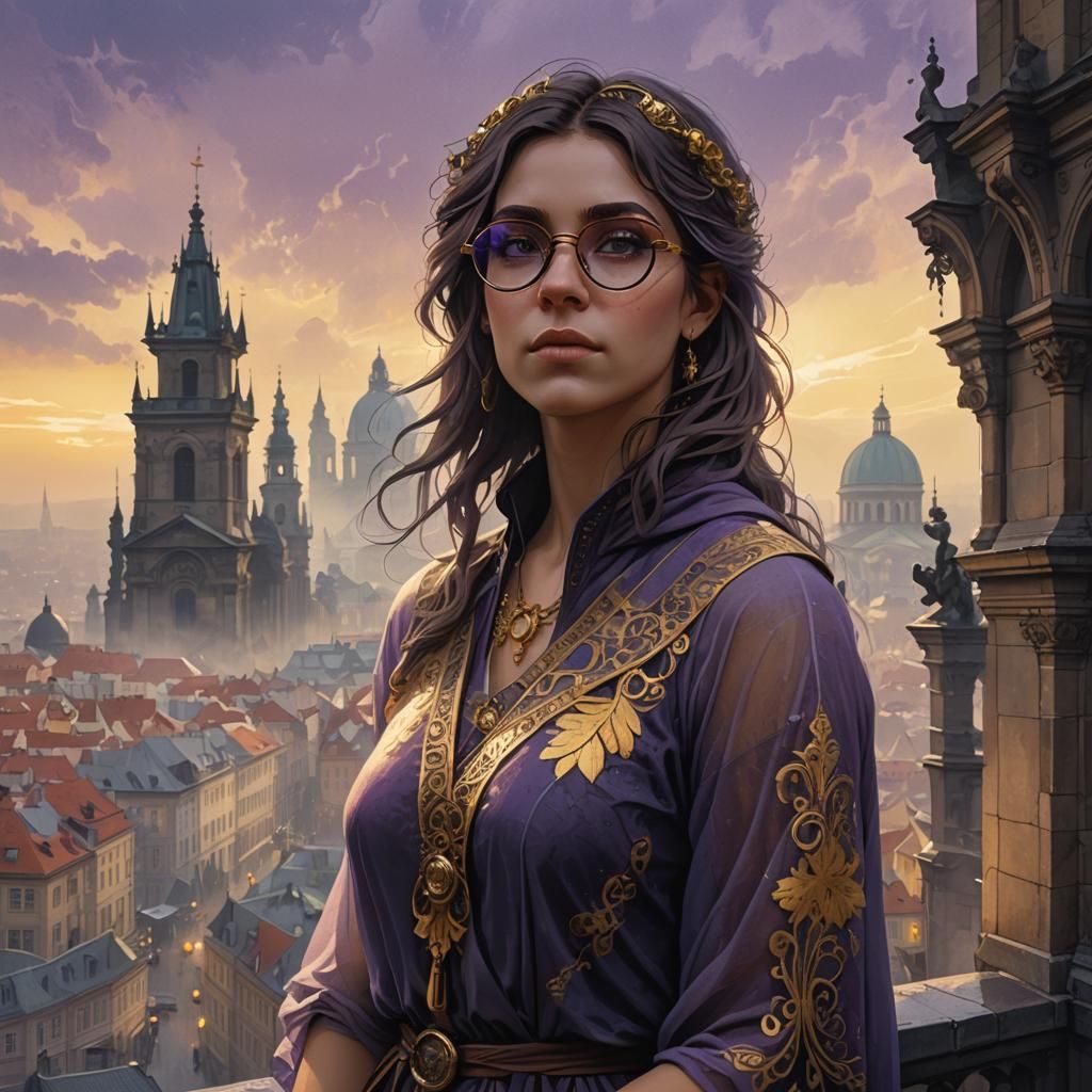 Girl in Prague: Dark Fantasy Concept Art
