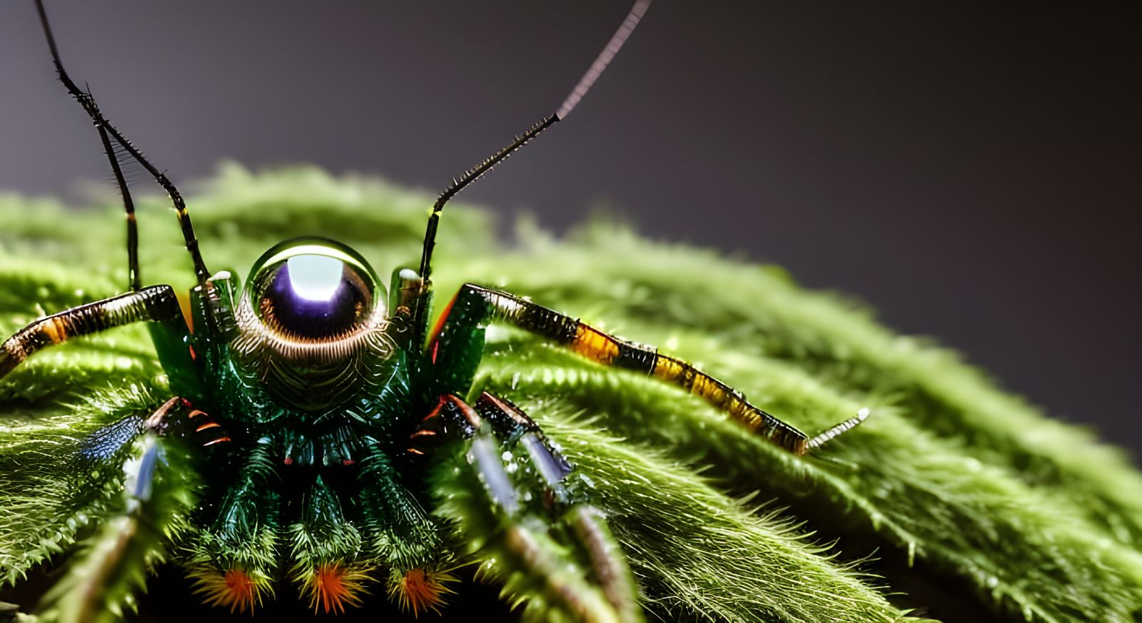 Intricate Alien Spider in Cosmic Photorealism