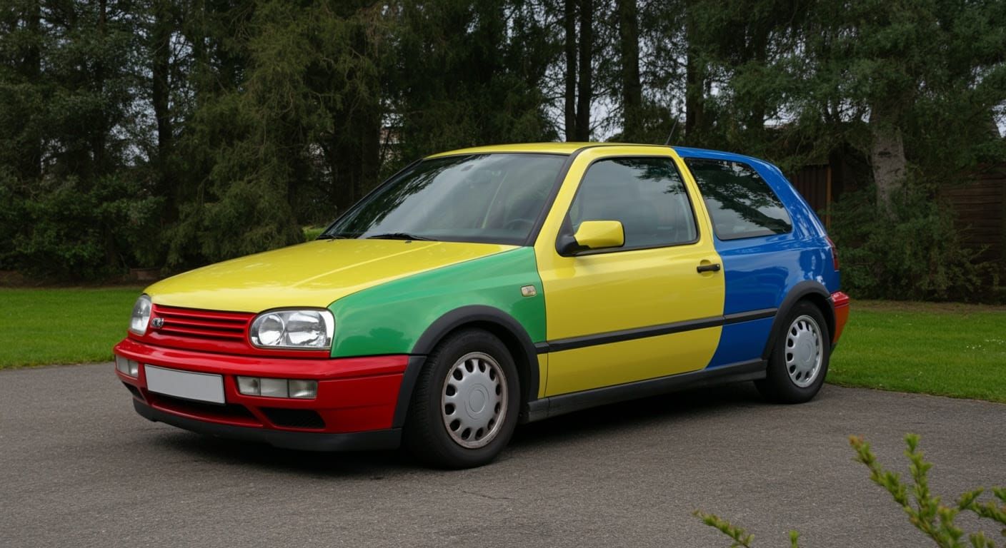 Volkswagen Golf Harlequin in 90s Style