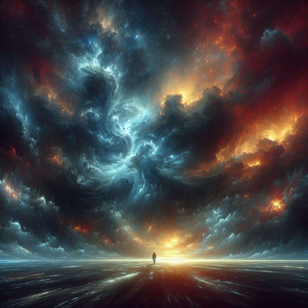 Dramatic Digital Painting of Extreme Solitude