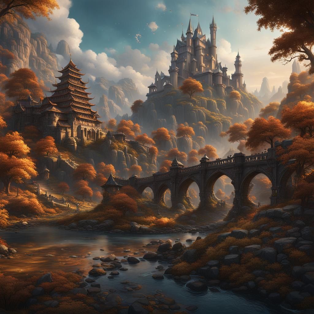 Fantastical Detailed Matte Painting in Unreal Engine 5