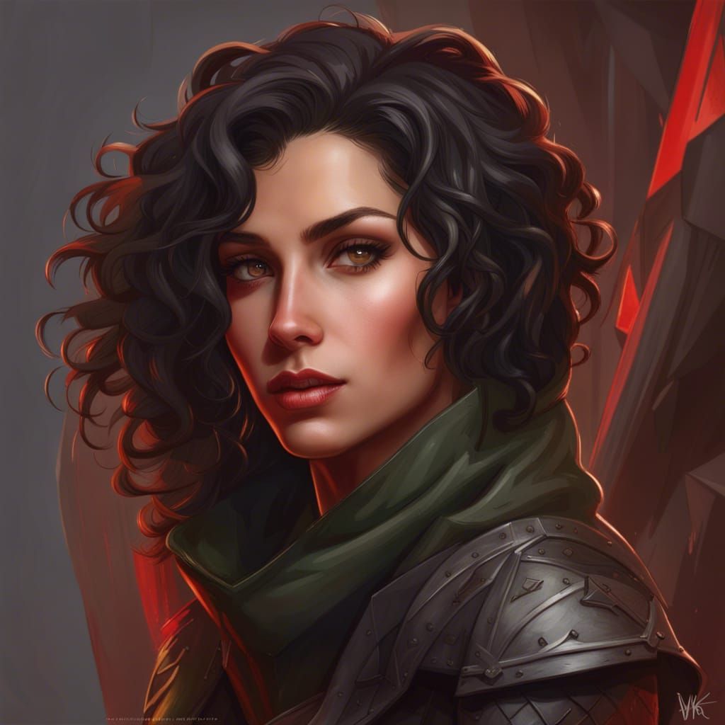 Elegant Female Rogue Portrait in Hyperdetailed Digital Art