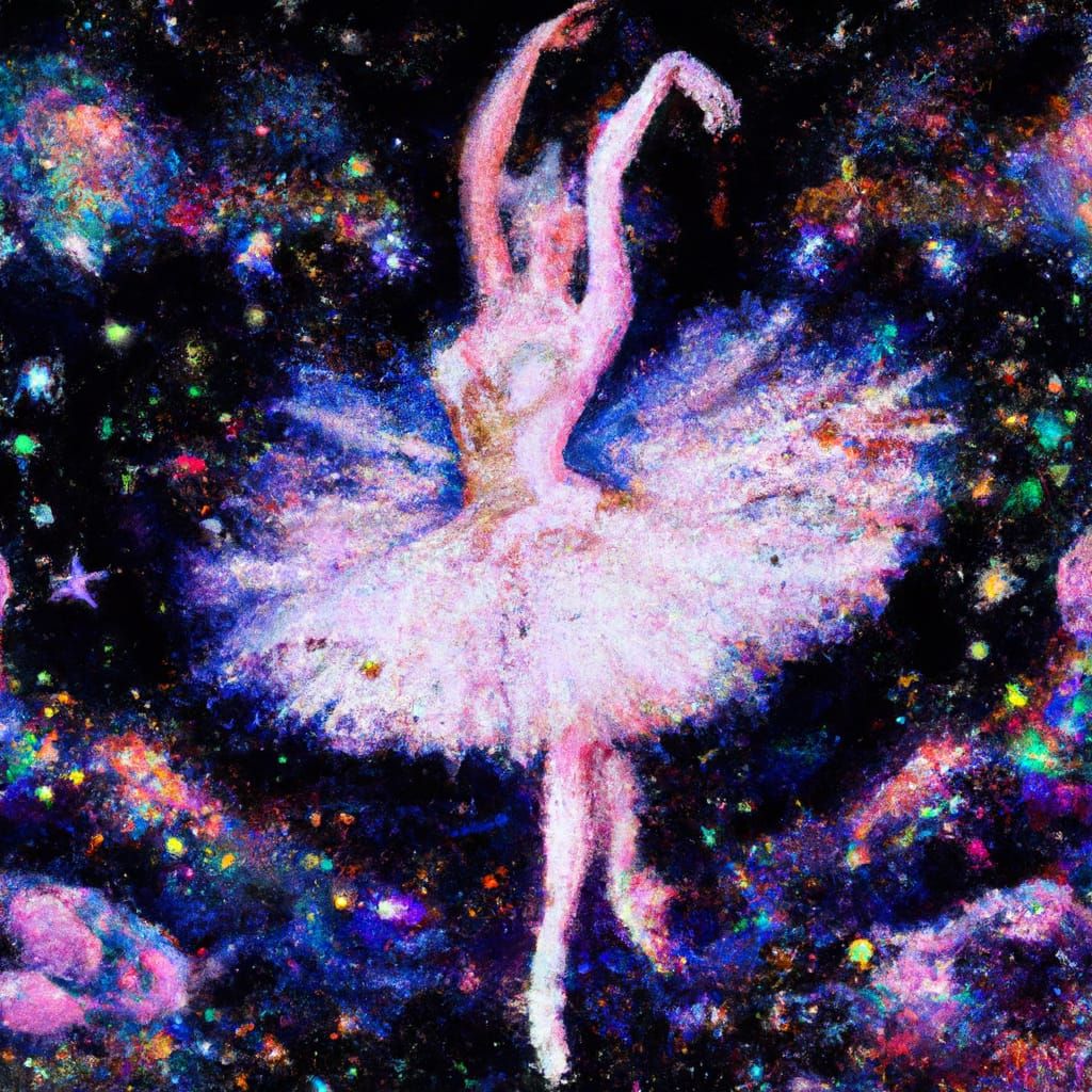 Romantic Anime Ballerina in a Plush Oasis