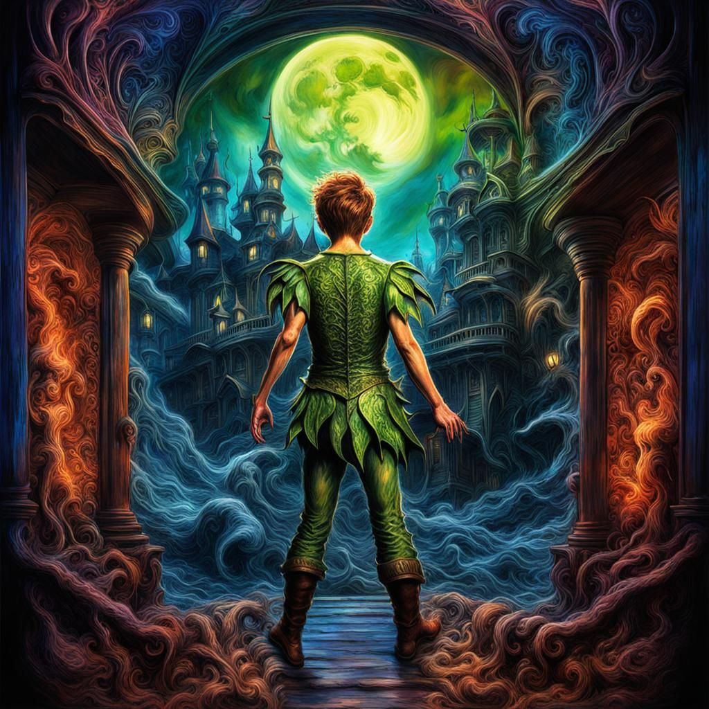 Body Horror Peter Pan in Psychedelic Fauvism