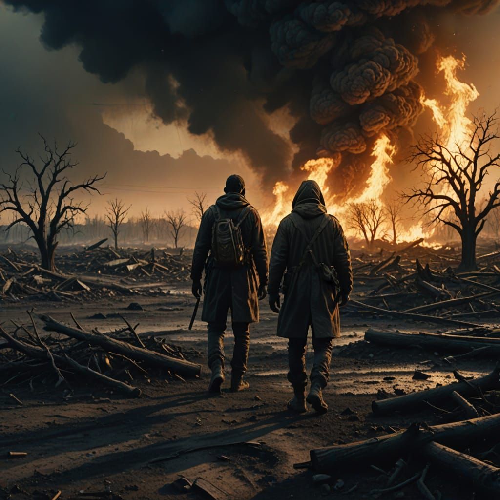 Apocalyptic Wasteland Figure in Greg Rutkowski Style