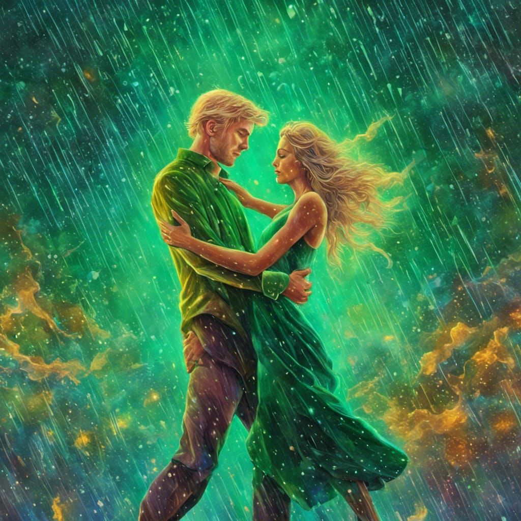 Astral Slow Dance in Emerald Skies