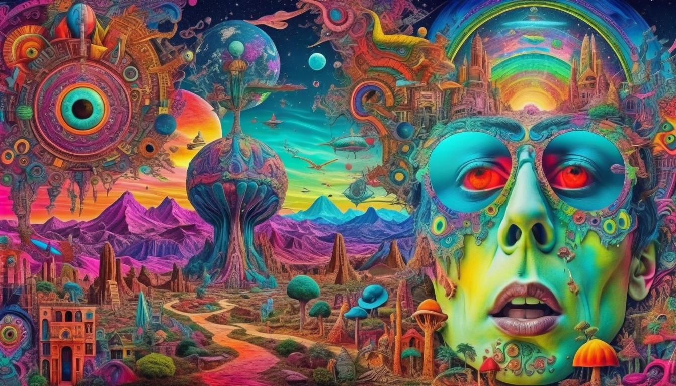 Wonders of the World in Surreal Mixed Media