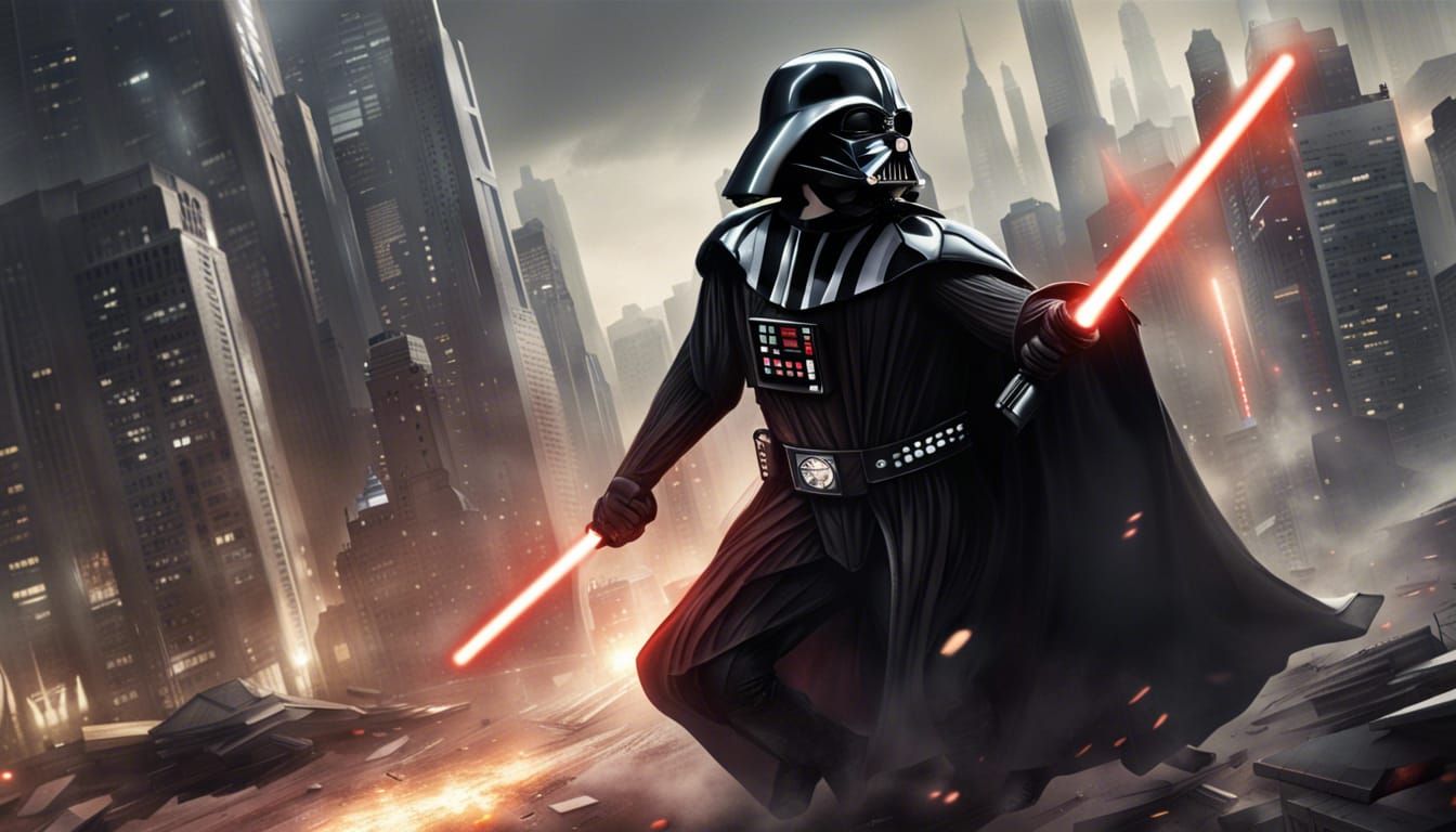 Darth Vader Attacks Earth City