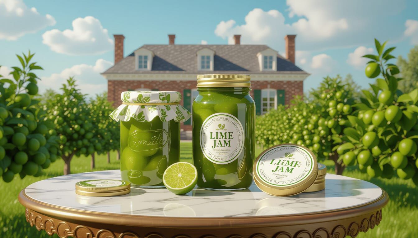 Luxurious Lime Jam Jar on Royal Table