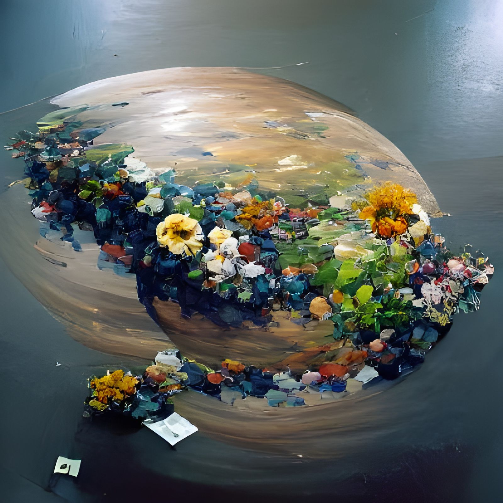 Floral Earth: An Oil Painting Masterpiece