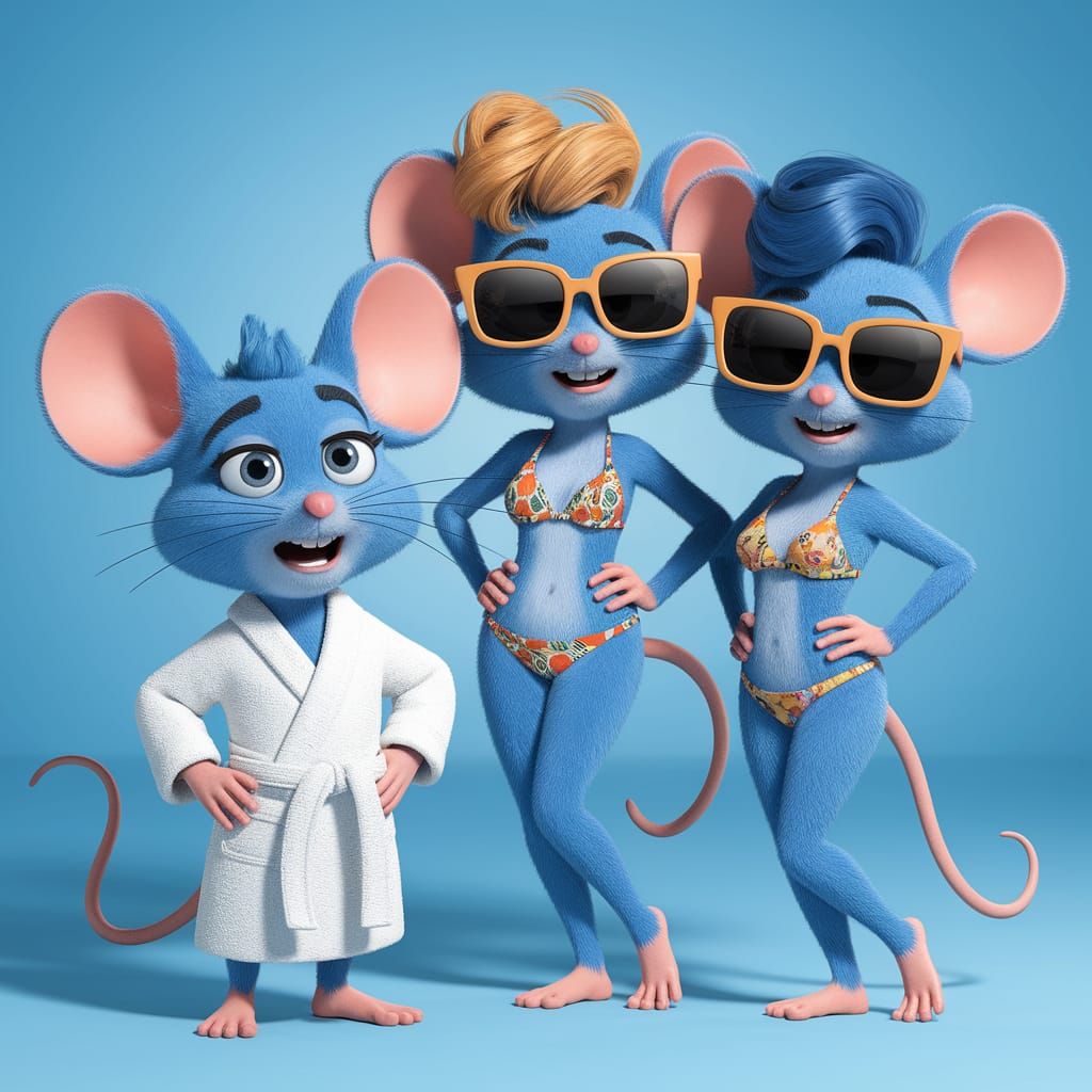 Shy Mouse and Glamorous Friends, Pixar Style