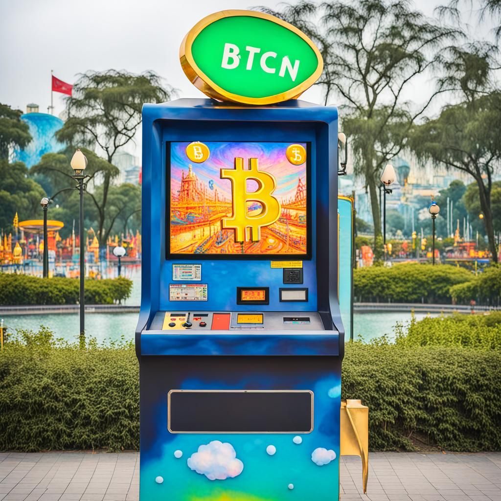 Surreal Bitcoin ATM at Amusement Park, Dali Style
