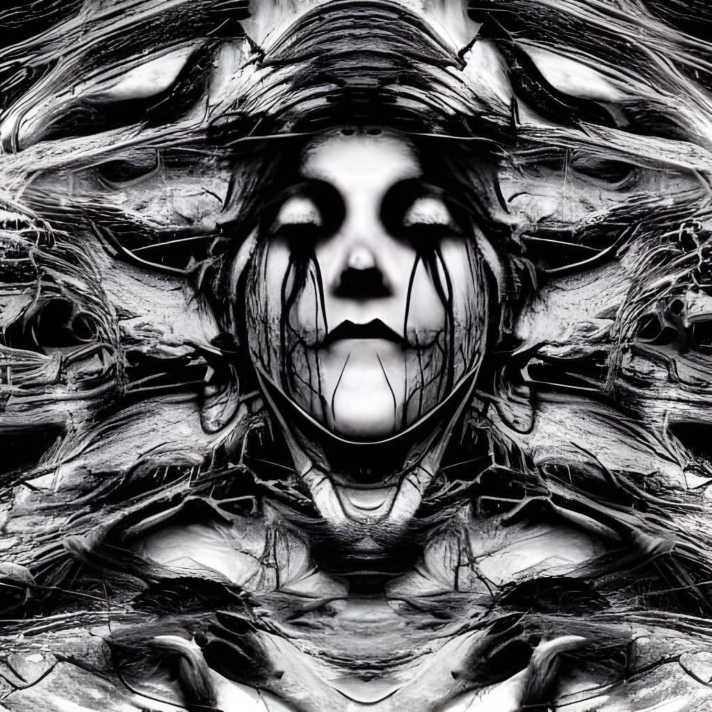 Spooky Sci-Fi Beat Pattern in Lowbrow Art Style