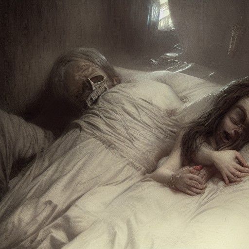 Sleep Apnea Nightmare in Horror Art Style