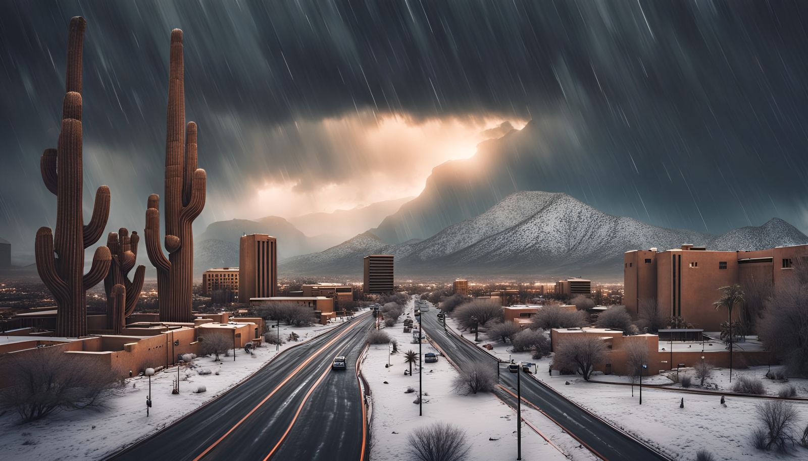 Winter Storm in Phoenix: A Digital Masterpiece
