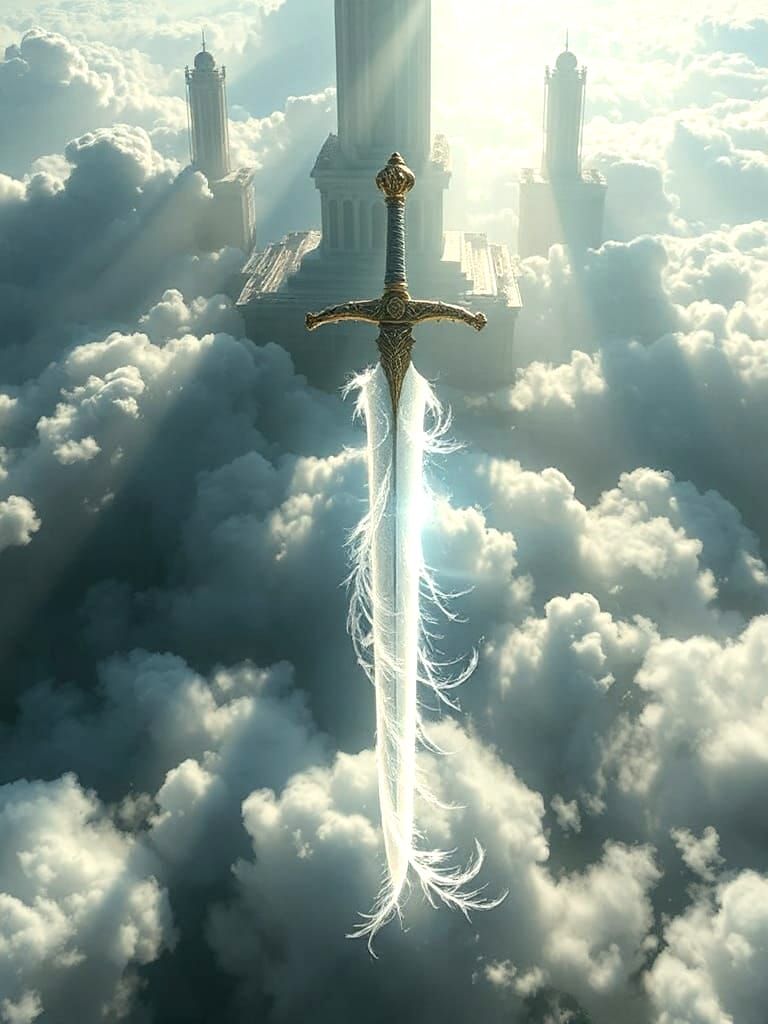 Ethereal Blade of the Skies in Hyperrealistic Detail