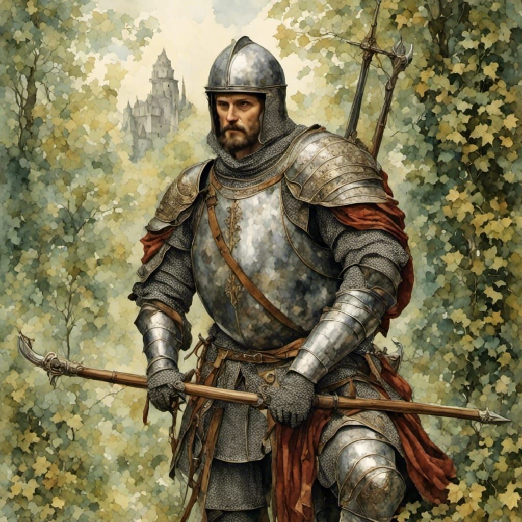 Medieval Knight in Forest