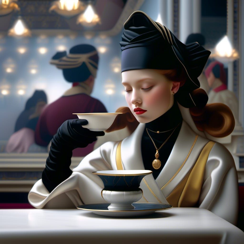 Surreal Abstracted Portrait in Magical Realism Style