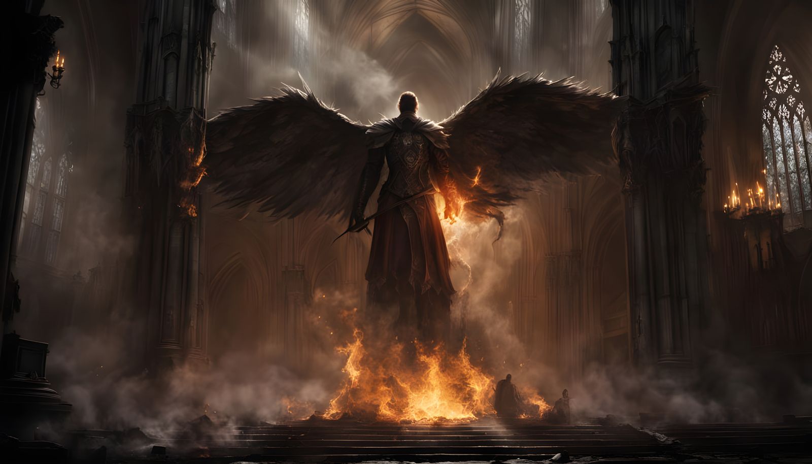 Angel of Death in a Burning Cathedral
