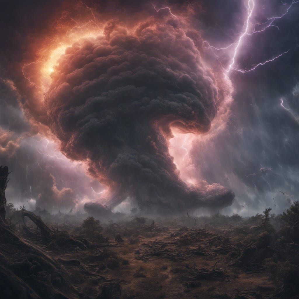 Galactic Tornado: A Fantastical Space Storm in Deep Color