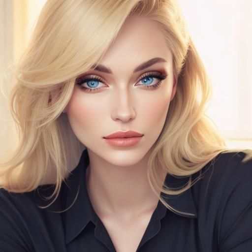 AI Generated Image of a Blonde Girl