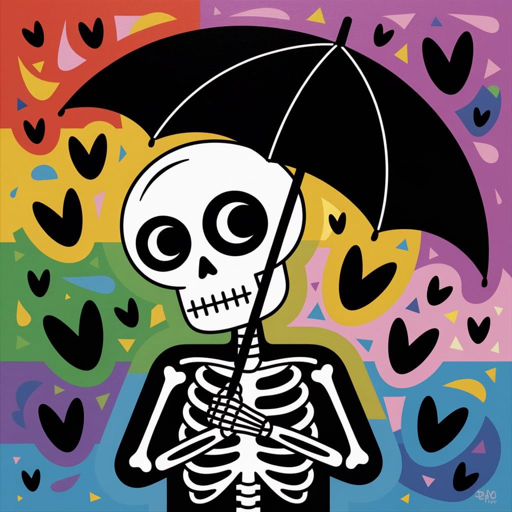 Because Oscar was afraid of bats, he often carried an umbrel...