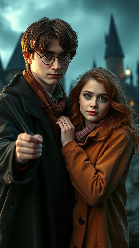 Harry Potter and Ginny Weasley in Mystical Setting