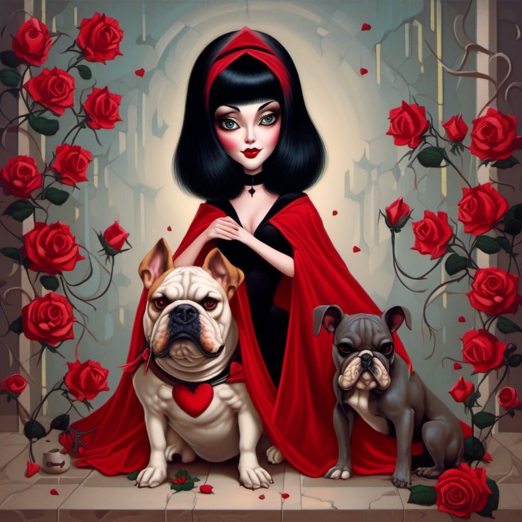 Elvira Celebrates Valentine's Day with Roses