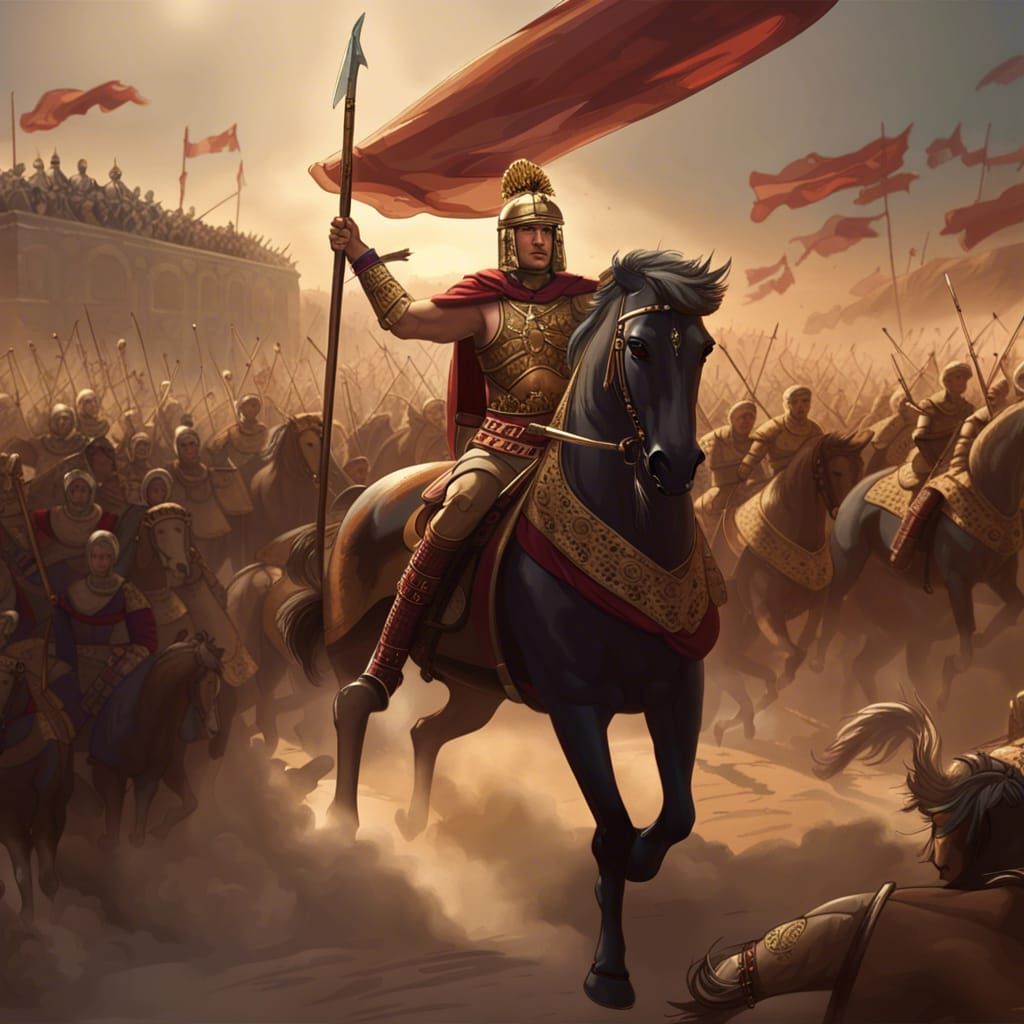 Alexander the Great conquering