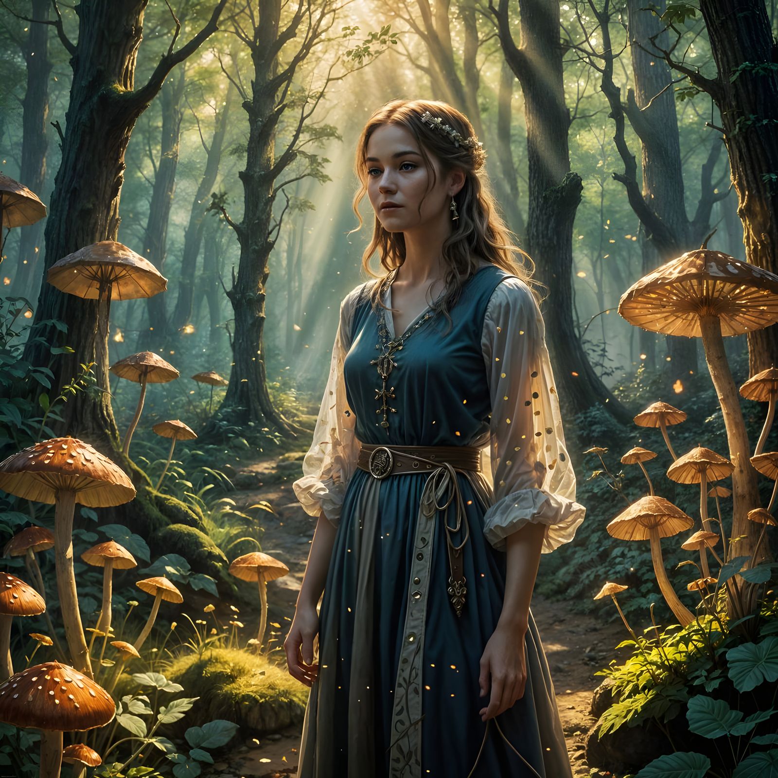 Surreal Ethereal Fantasy Landscape in Misty Whispers