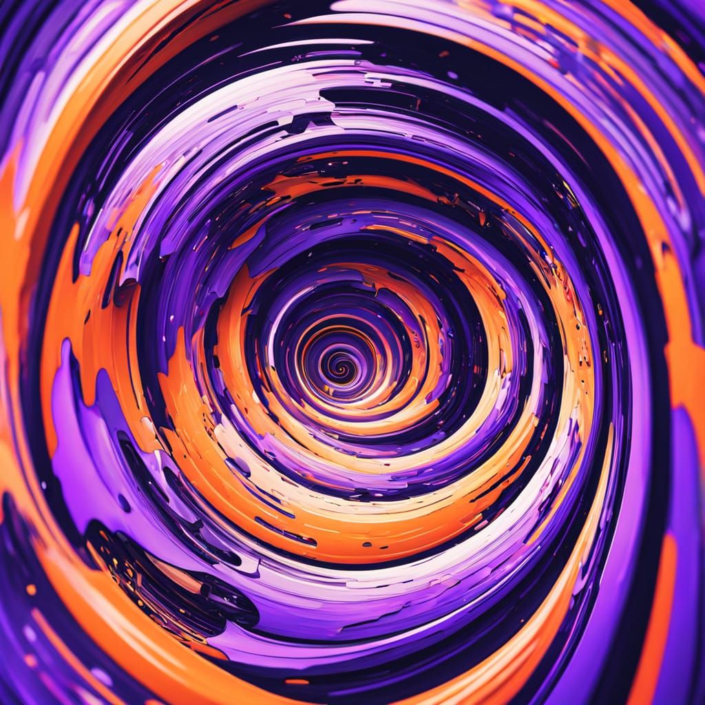 Vibrant Expressionist Swirl into the Void
