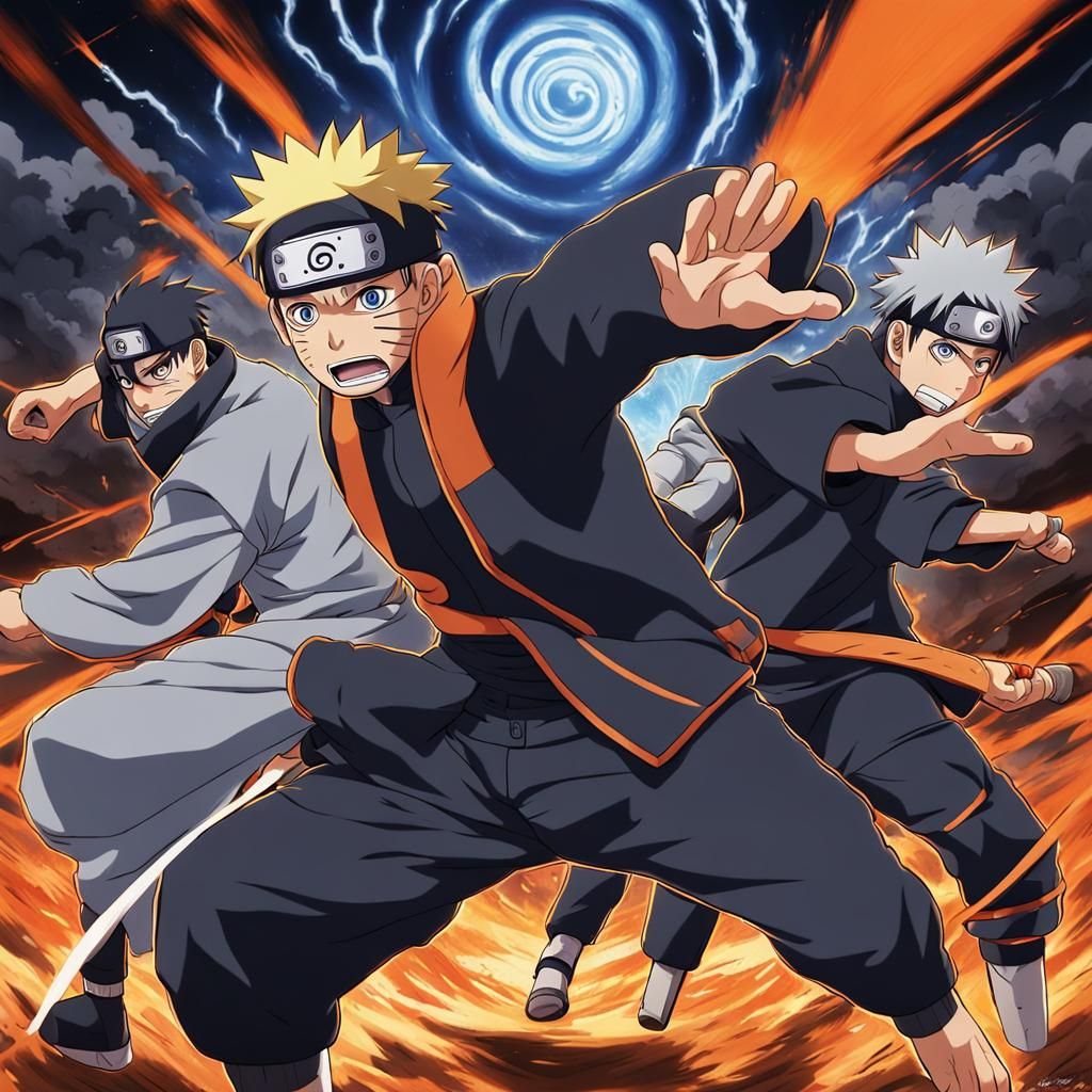 Naruto in Intense Battle: Anime Key Visual