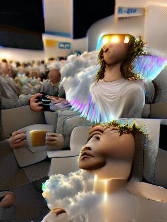 Heavenly 8K 3D Rendering of God and Jesus
