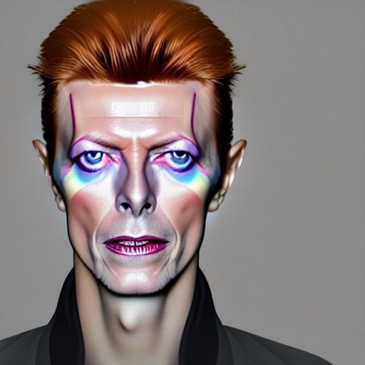 David Bowie Portrait with Heterochromia in 8K