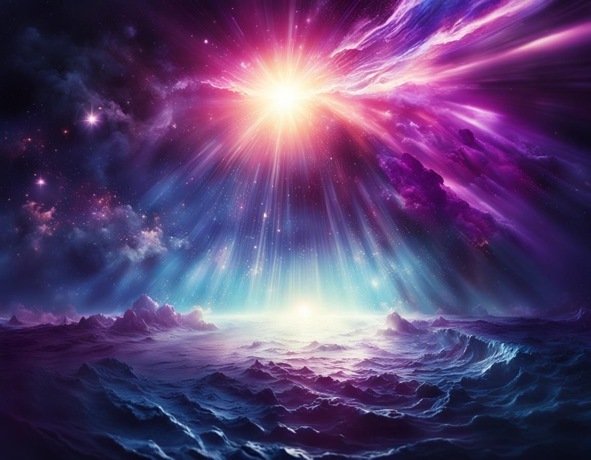 Epic Digital Painting: Spirit Over Swirling Waters