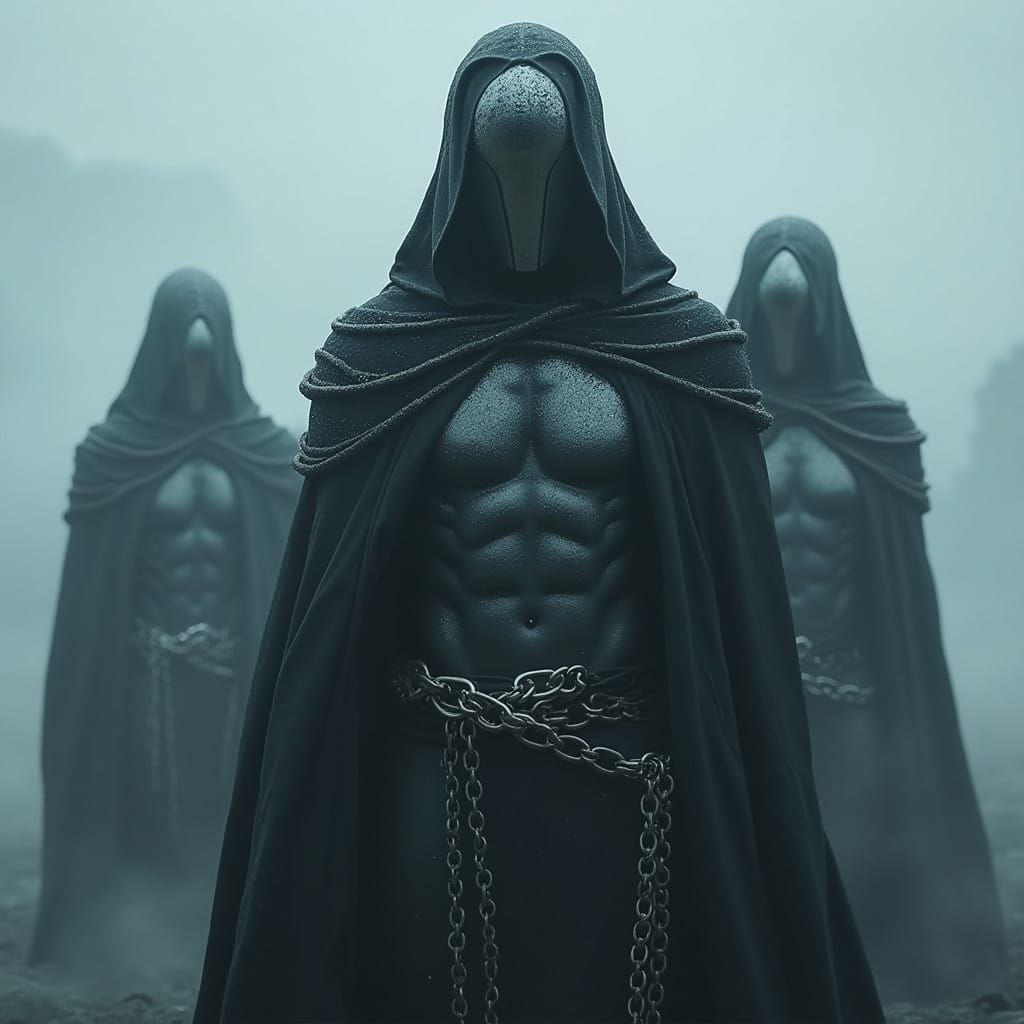 Towering, Mirrored Guardian of a Dark World